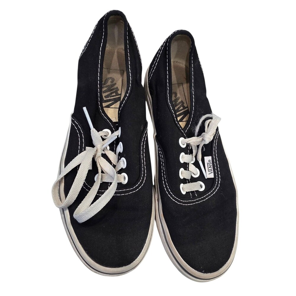 Vans Authentic Classic Skate Shoes Lace Vans 3.5 Black